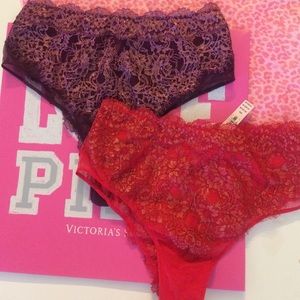 VS High-waist lace cheeky set of 2